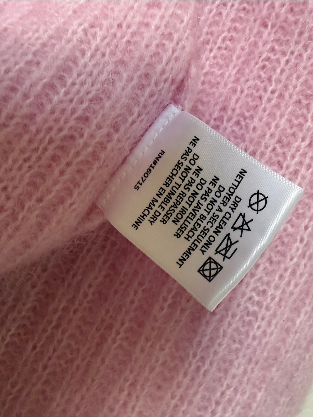 Retrofete Soft Wool and Mohair Ribbed Turtleneck Sweater in Light Pink - Picture 6 of 6